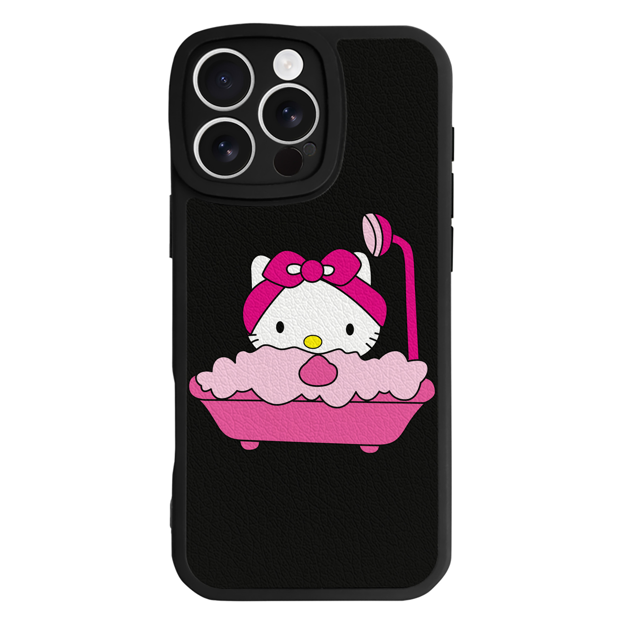 （画像用） Hello Kitty ハローキティ 【iPhone 16シリーズ対応】シリコンスマホケース（レザー調） 材質：シリコン